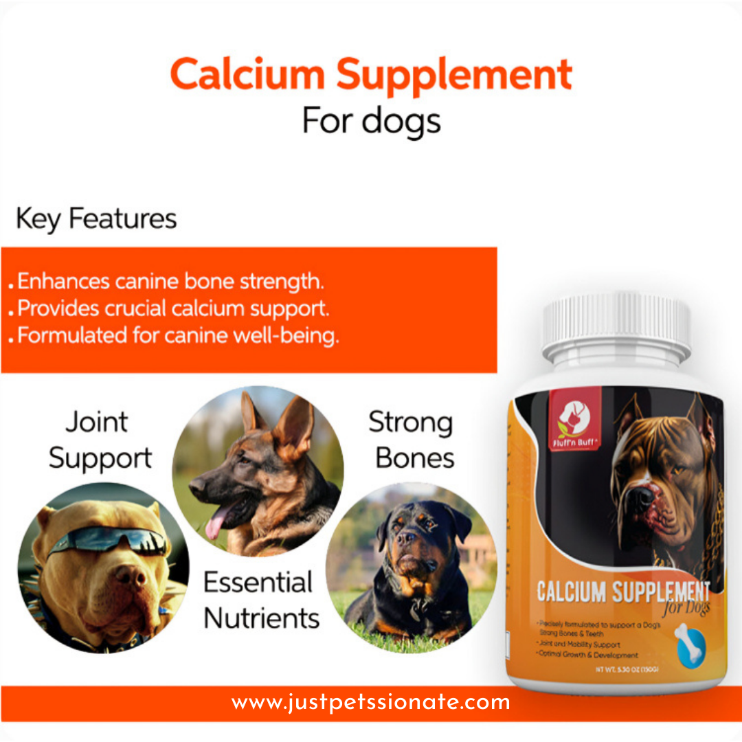 Fluff'n Buff Calcium Supplement for Dogs ~ 150g